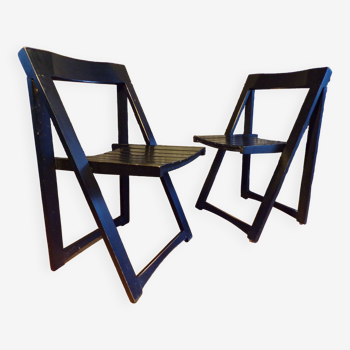 Pair of Italian folding chairs