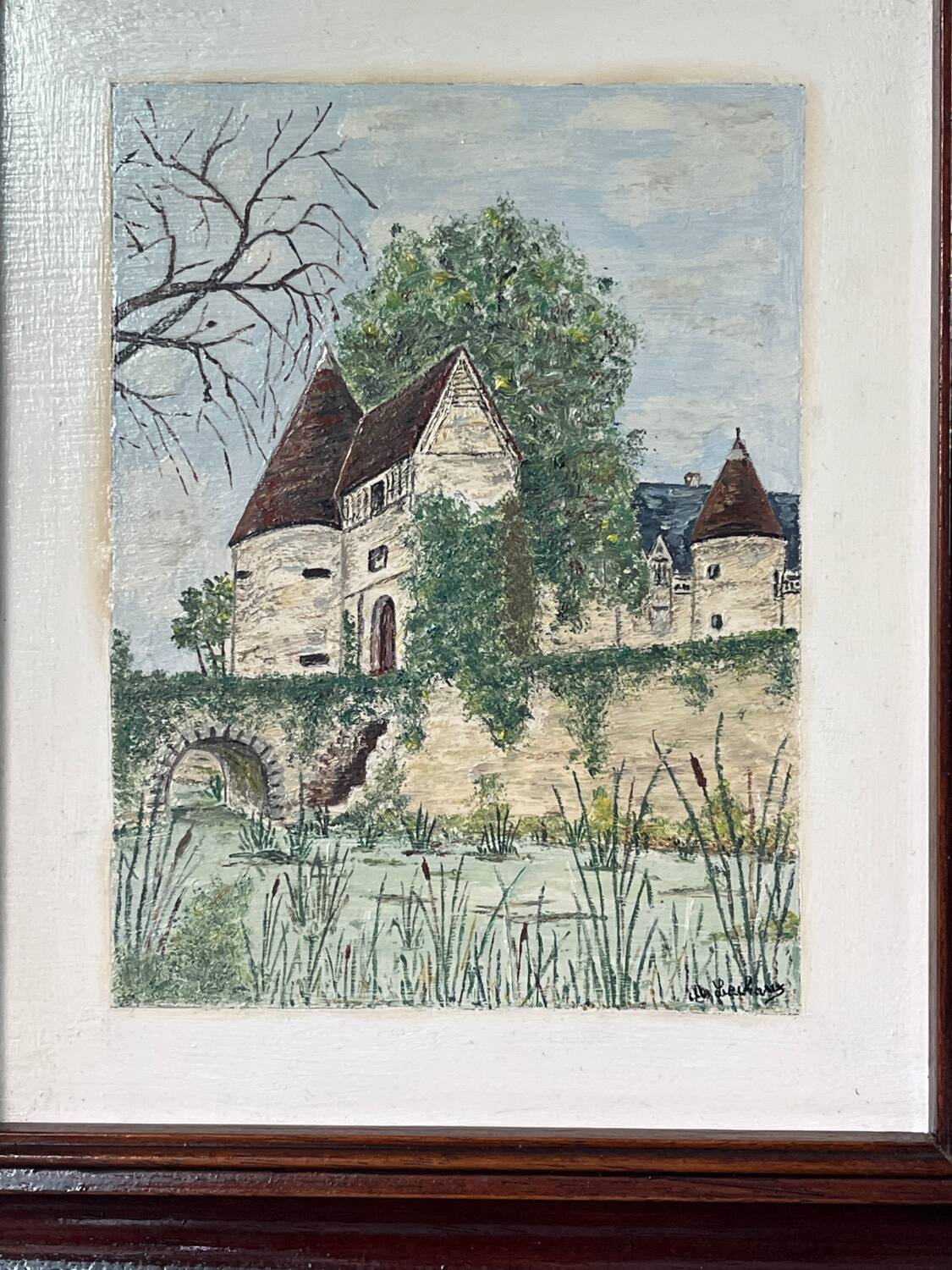 Landscape Painting Lily Saint Georges - Oil Wood Frame
