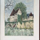 Landscape Painting Lily Saint Georges - Oil Wood Frame