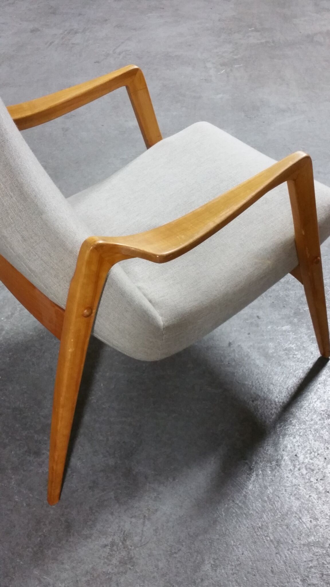 Scandinavian armchair danish feet years 50 compass