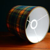 Yellow and green Scottish wool tartan lampshade