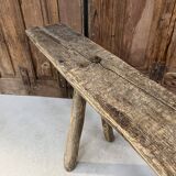 Raw wood bench
