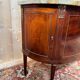 Louis XVI half-moon commode in mahogany and marble