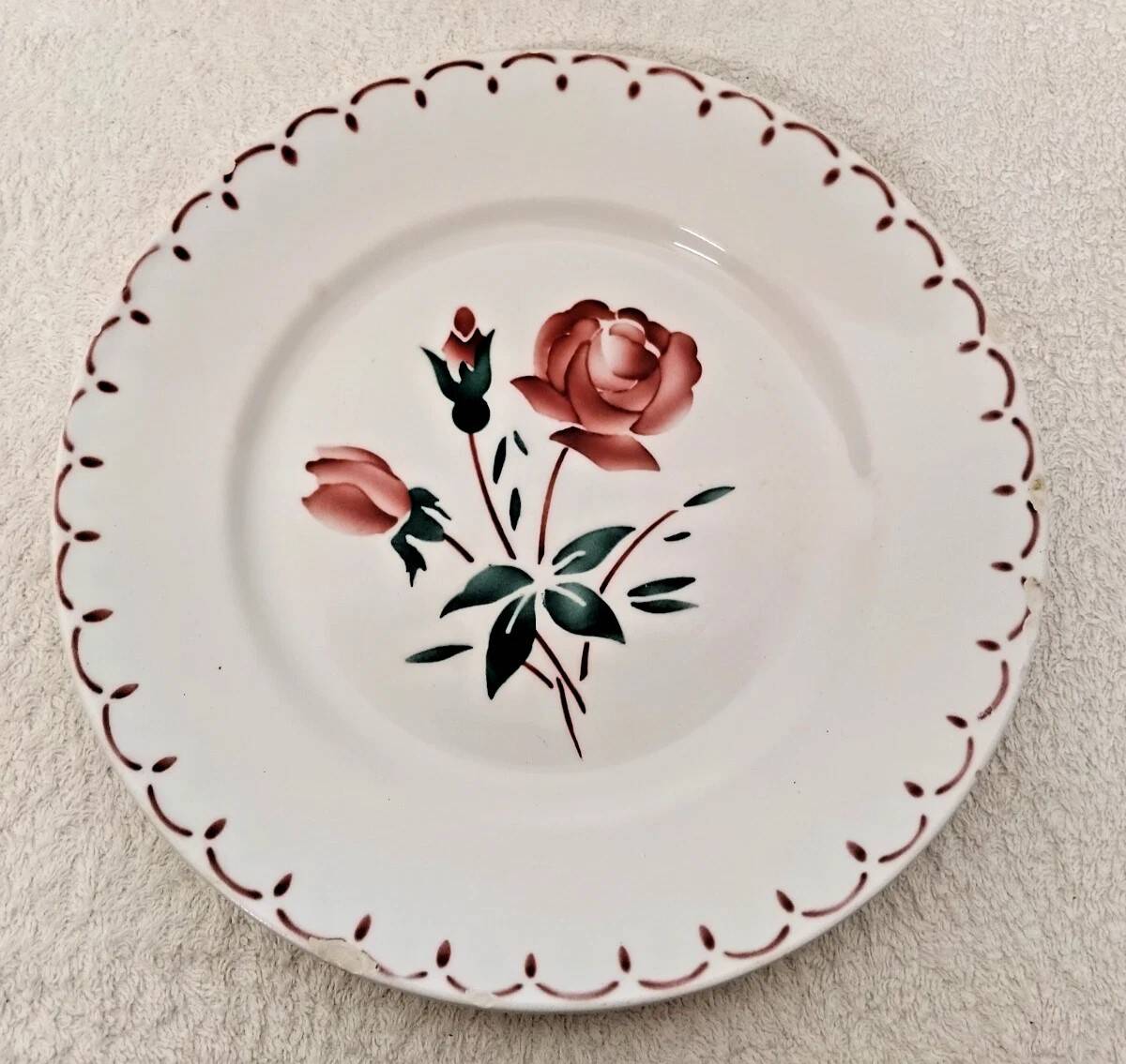 Set of 5 Vintage Badonviller Deep Plates