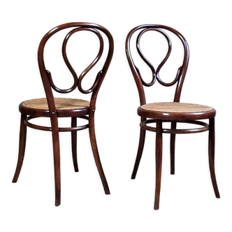 Pair chairs bistrot n ° 20 omega late nineteenth