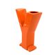 Space age orange Y solifleur vase, Marcel Radureau France 1970