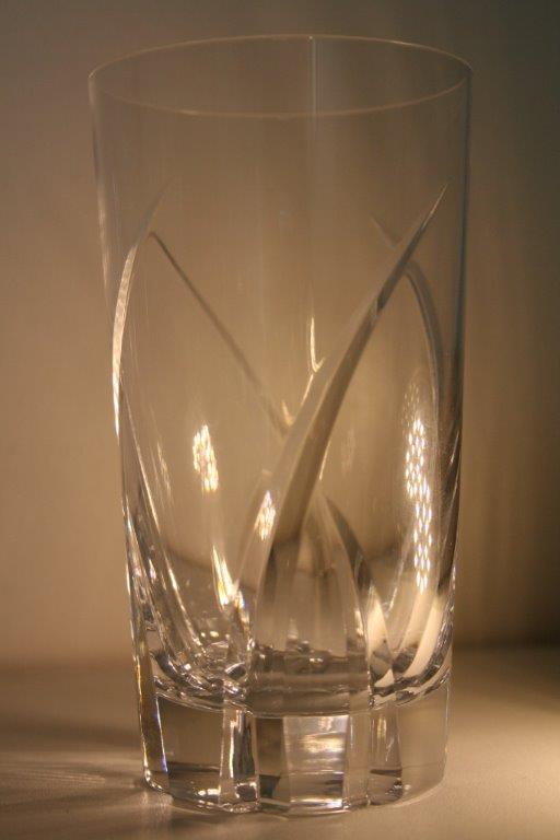Suite de 3 verres à orangeade en cristal taillé Sevres
