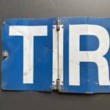 Tir truck plate vintage european industrial metal signs decoration man cave