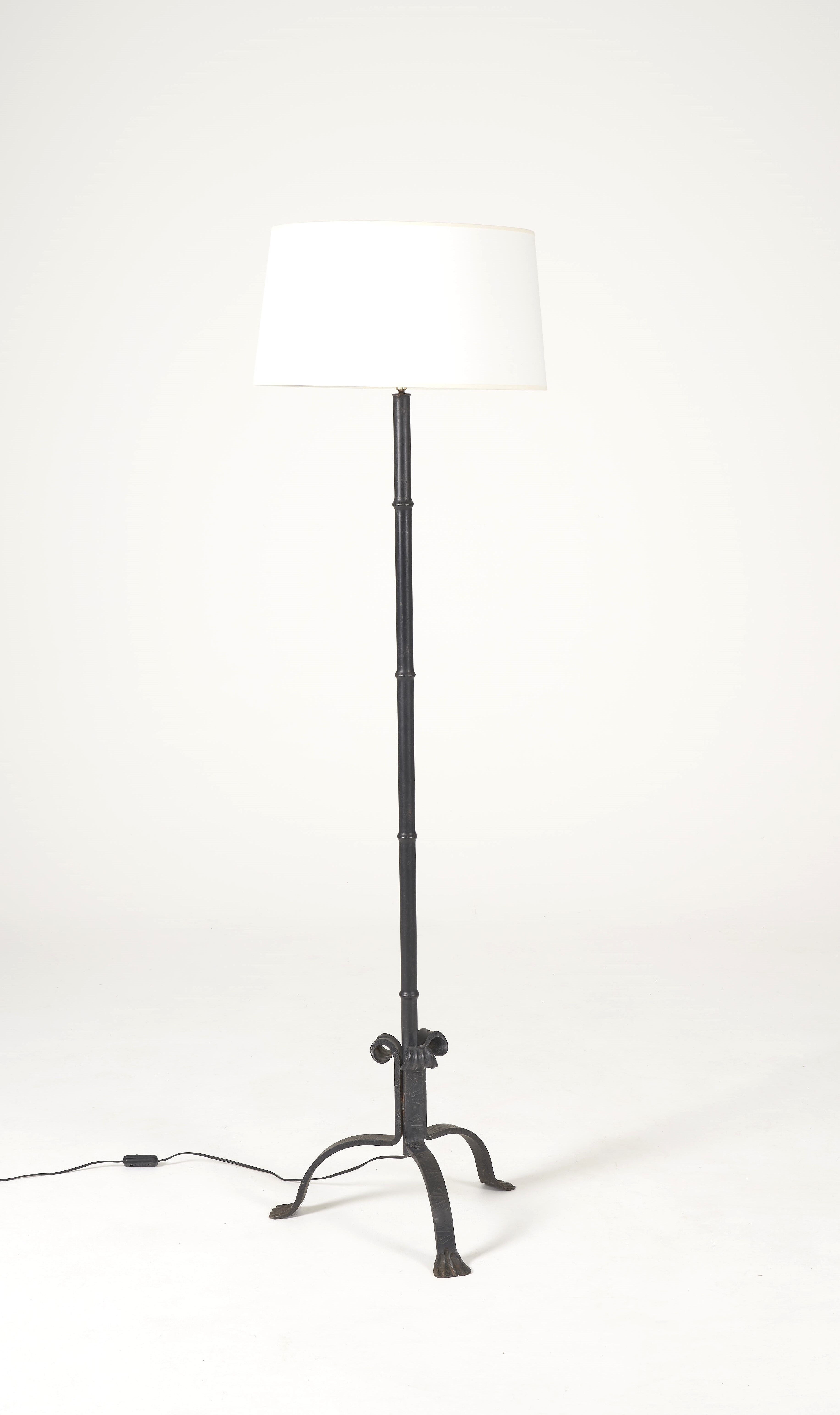 Wrought iron floor lamp 1950s.