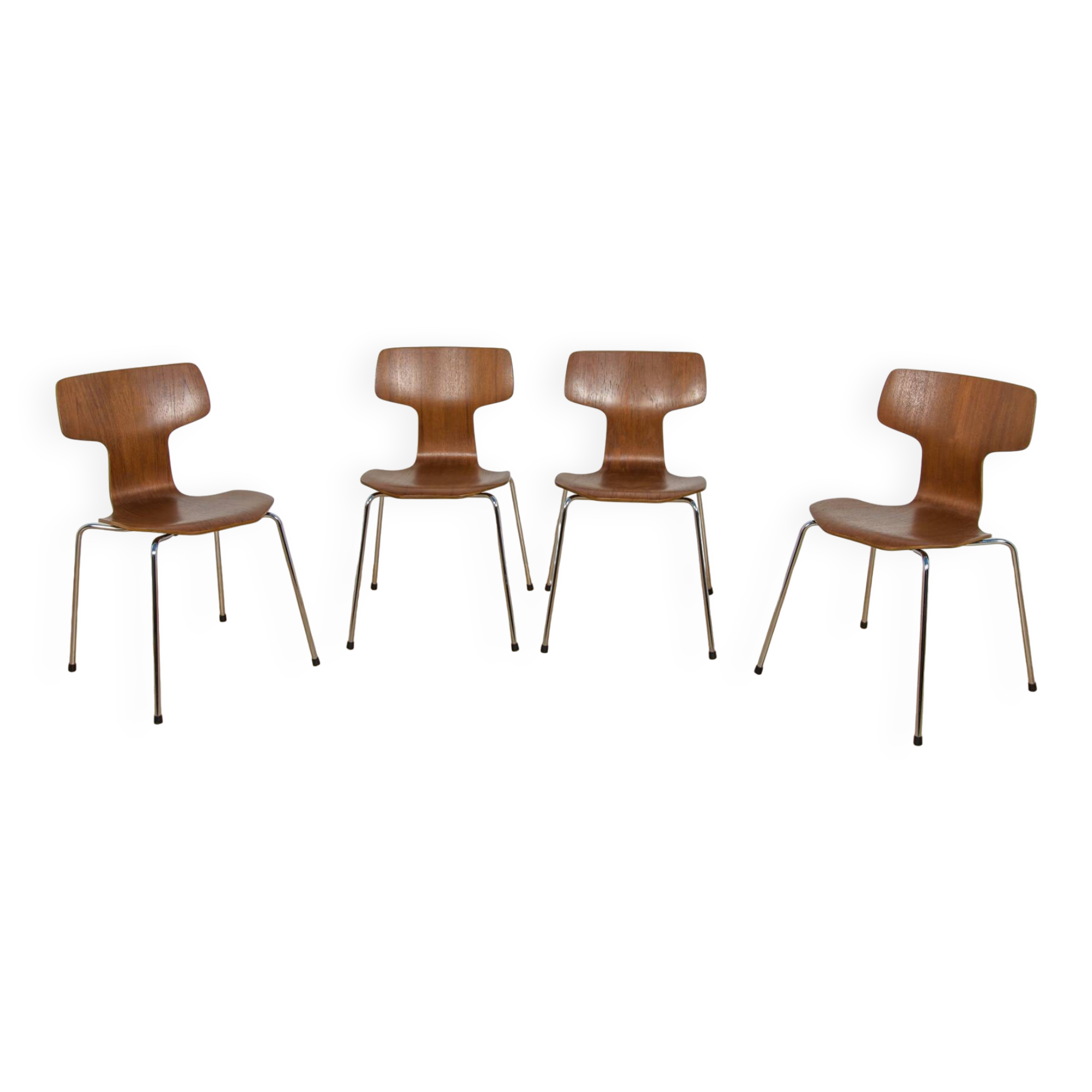 Model 3103 Dining Chairs by Arne Jacobsen for Fritz Hansen, 1970s, Set of 4