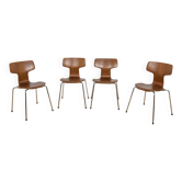 Model 3103 Dining Chairs by Arne Jacobsen for Fritz Hansen, 1970s, Set of 4