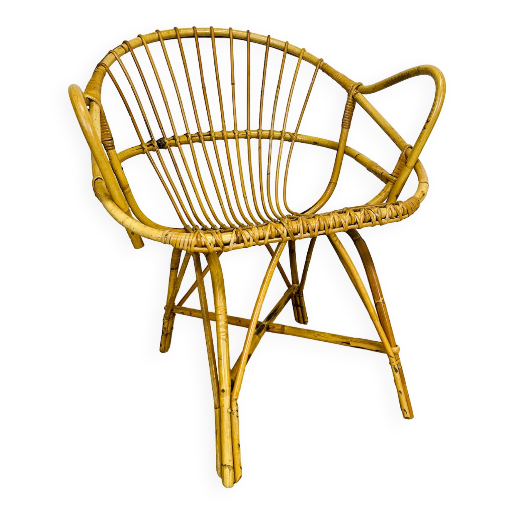 Rattan armchair