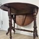 Victorian Sutherland table — walnut burl inlaid top