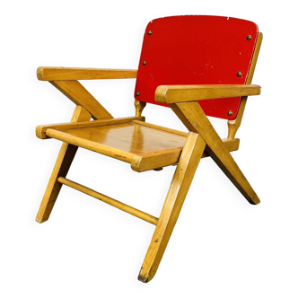 60s wooden children's armchair