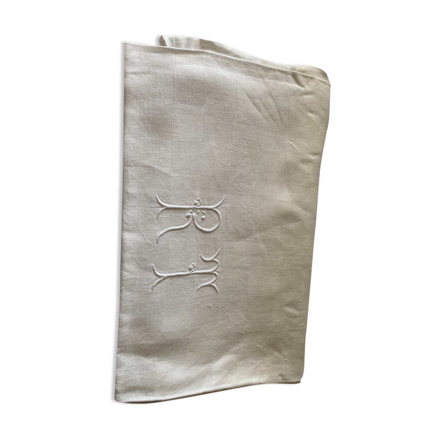 Tablecloth in linen monogram RT