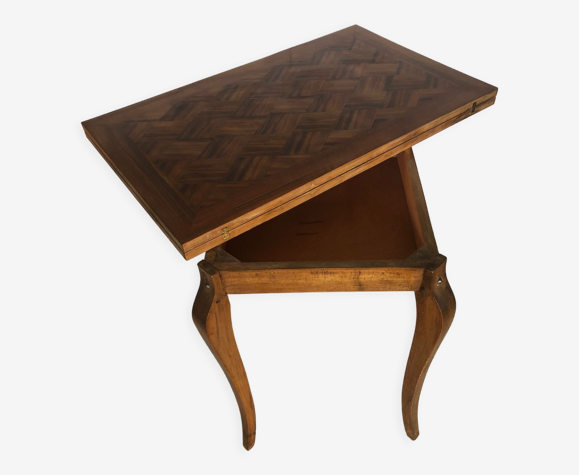 Table en bois plateau pivotant et extensible art déco | Selency