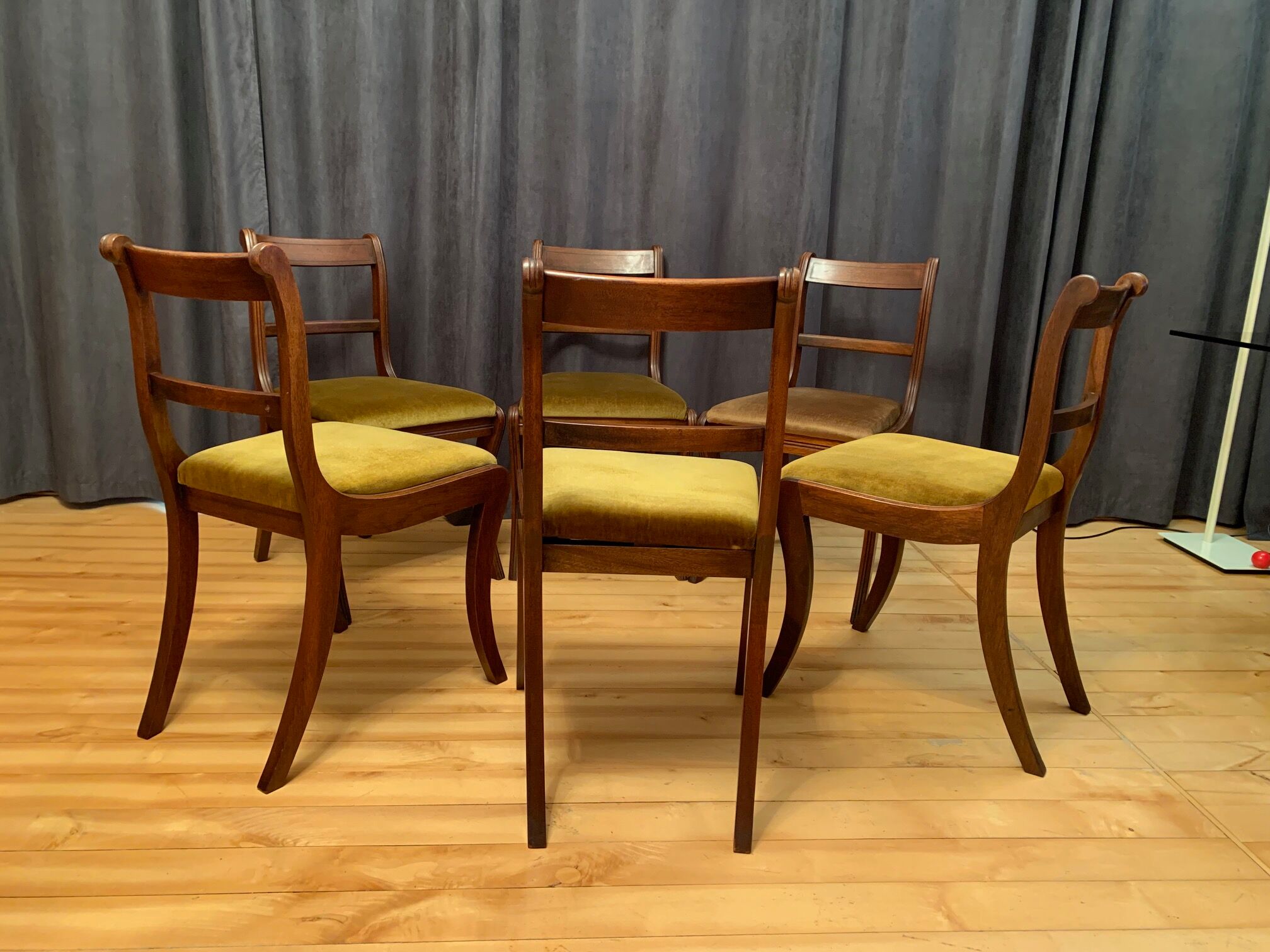 Ensemble de six chaises Regency Bevan Funnell Ltd Reprodux Angleterre années 1970