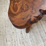 Solid free-form elm coffee table