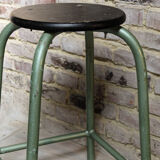 Wooden and metal laboratory stool