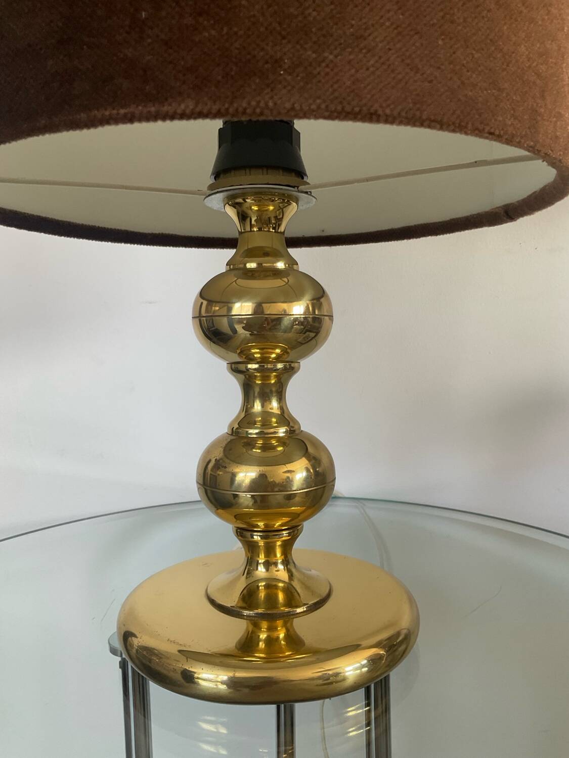 Vintage brass lamp from the 70s