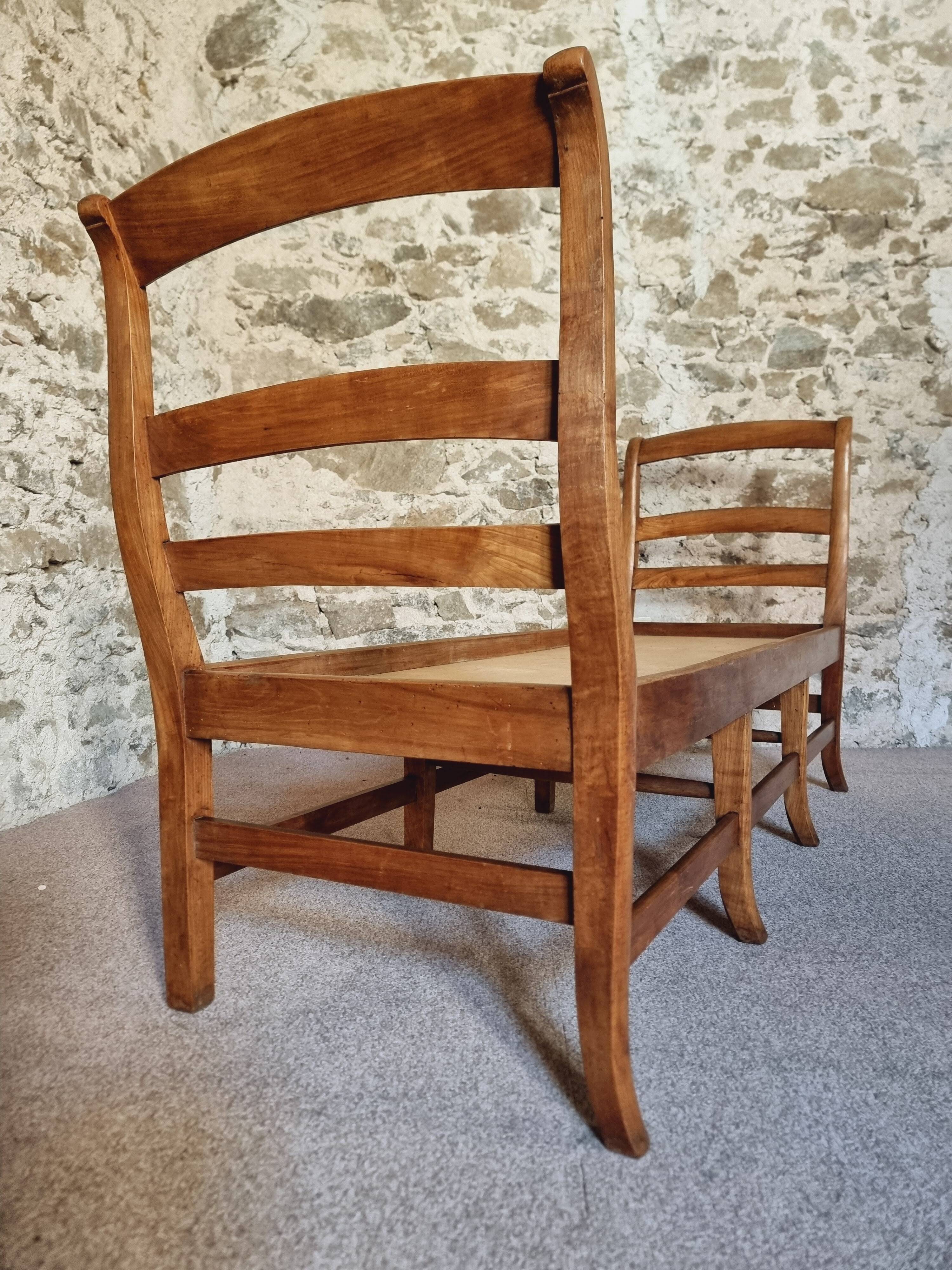 Antique Cherry Bench – Rustic French Daybed