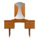 Vintage Scandinavian teak dressing table with adjustable mirrors and 7 drawers, Denmark 1960s