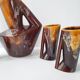 Carafe & verres modernistes vintage