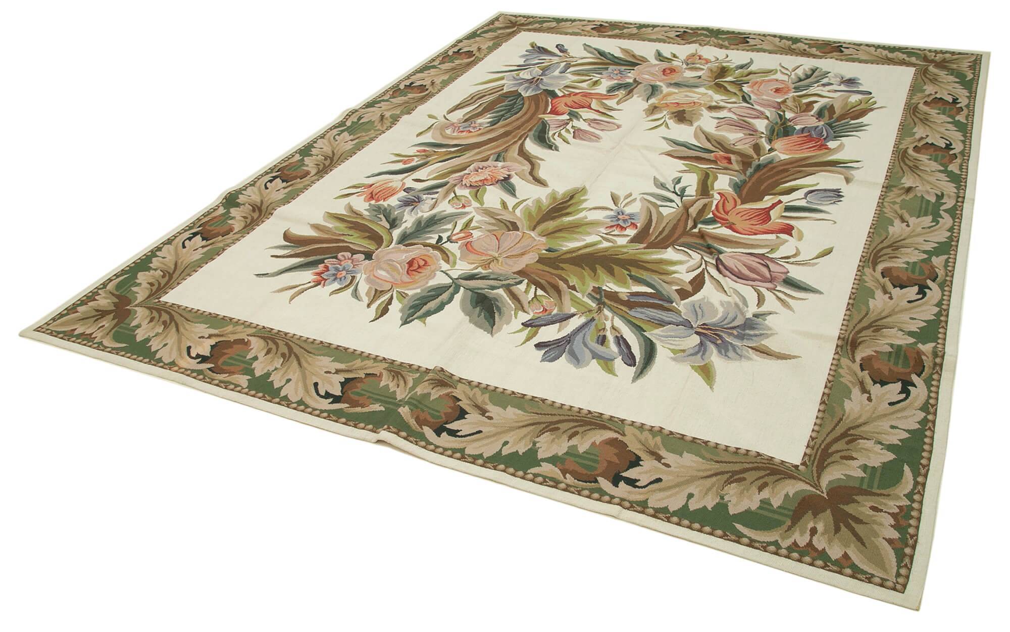 Handmade Vintage Flatweave Needlepoint Kilim 241 cm x 304 cm