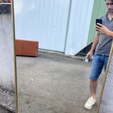 Miroir style vénitien à décor gravé et encadrement doré