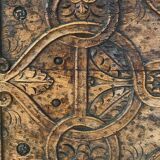 Antique Carved wooden chest with plant motif Renaissance period