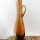 Amber ewer / carafe from Portieux crystal factory