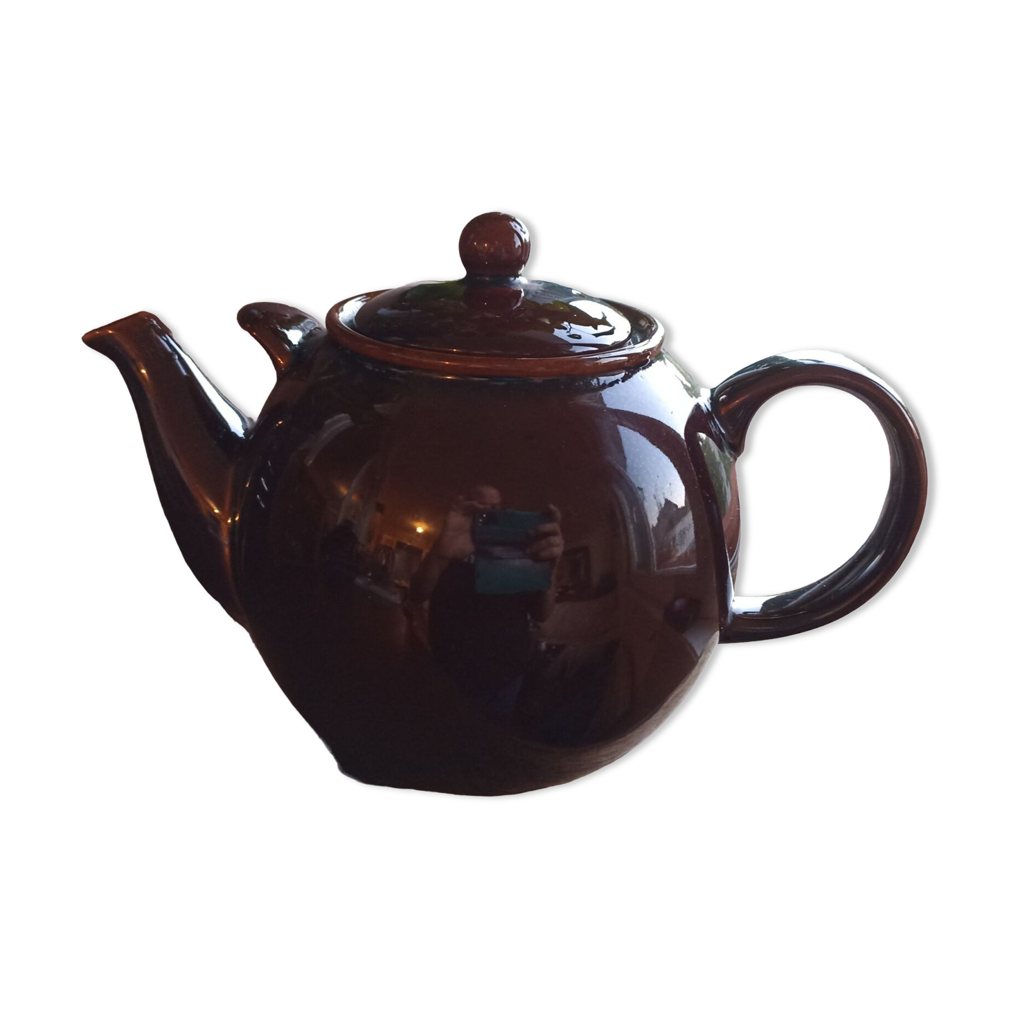 Vintage ceramic ball teapot