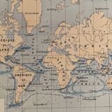 Lithograph on the marine currents of 1928