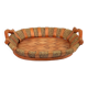 Plateau en bois et osier