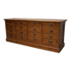 Cabinet de pharmacie en pin allemand rustique / comptoir de magasin / îlot de cuisine, 1930