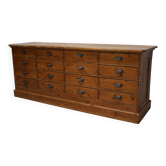Rustic German Pine Apothecary Cabinet / Shop Counter / Kitchen Island, 1930