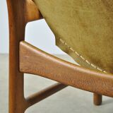 A/S MIKAEL LAURSEN / vintage leather easychair / Illum Wikkelsø / Denmark 1960s