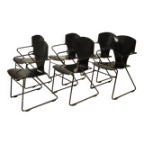 Series of 6 minimalist chairs model "EGOA 300" by Josep Mora
