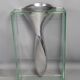 Vase fonte aluminium & verre sans défaut 34 cm De Lisa Mori