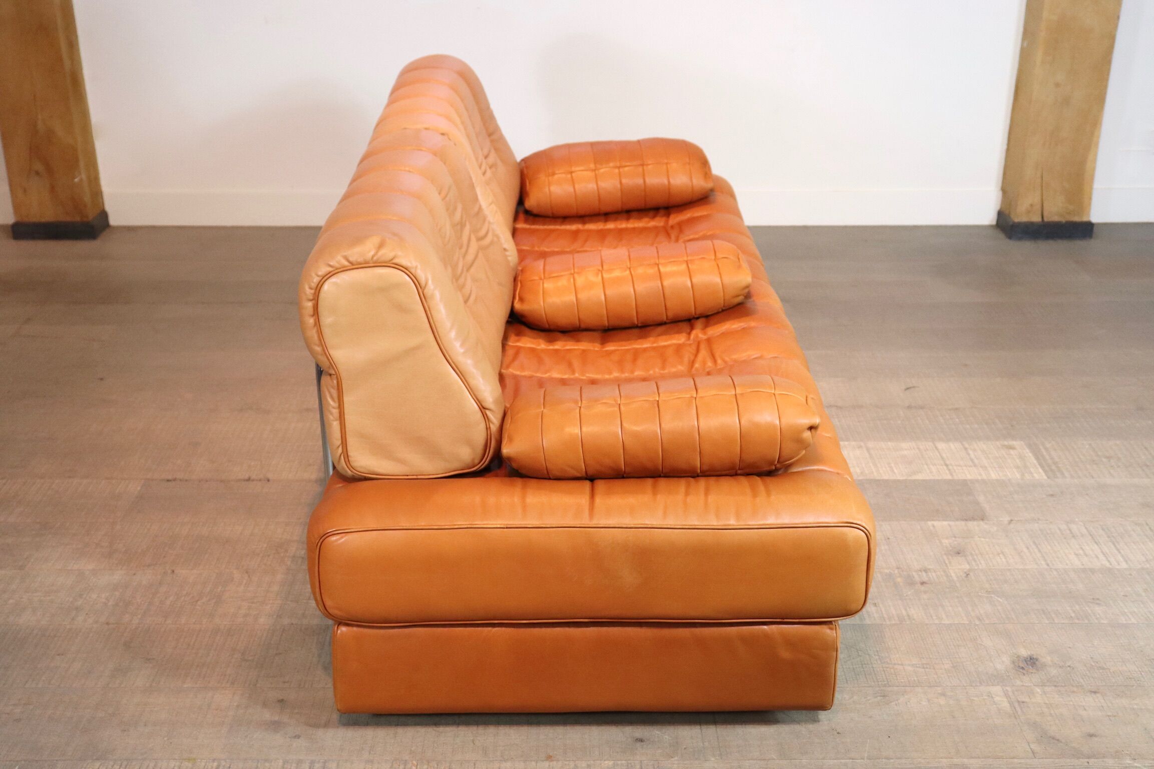 De Sede DS-85 daybed and lounge chair in cognac leather, 1960s