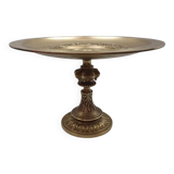 Old centerpiece cup on bronze pedestal in very good condition
