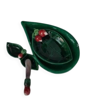 Decorative earthenware set with radish motif – vintage