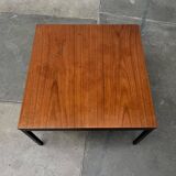 Mid-century minimalist teak side table by Florence Knoll for Knoll International, 1950s.