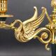 Flamboyant Pair of Candelabra/Chandeliers Solid Bronze Empire Style