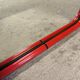 Vintage post-modern lacquered red metal mirror