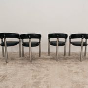 Set de 4 fauteuils de salle à manger design années 70 vintage modernariato