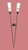 Double wall light in brass and opaline glass, 1960