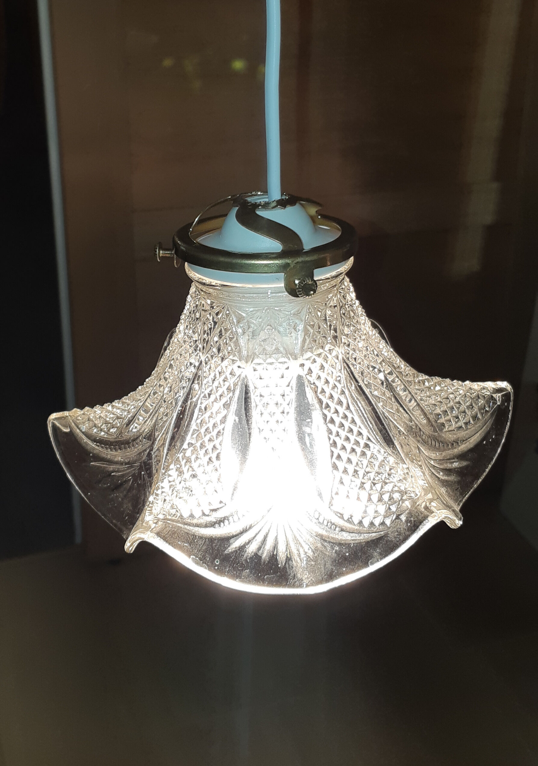 Retro glass walking lamp