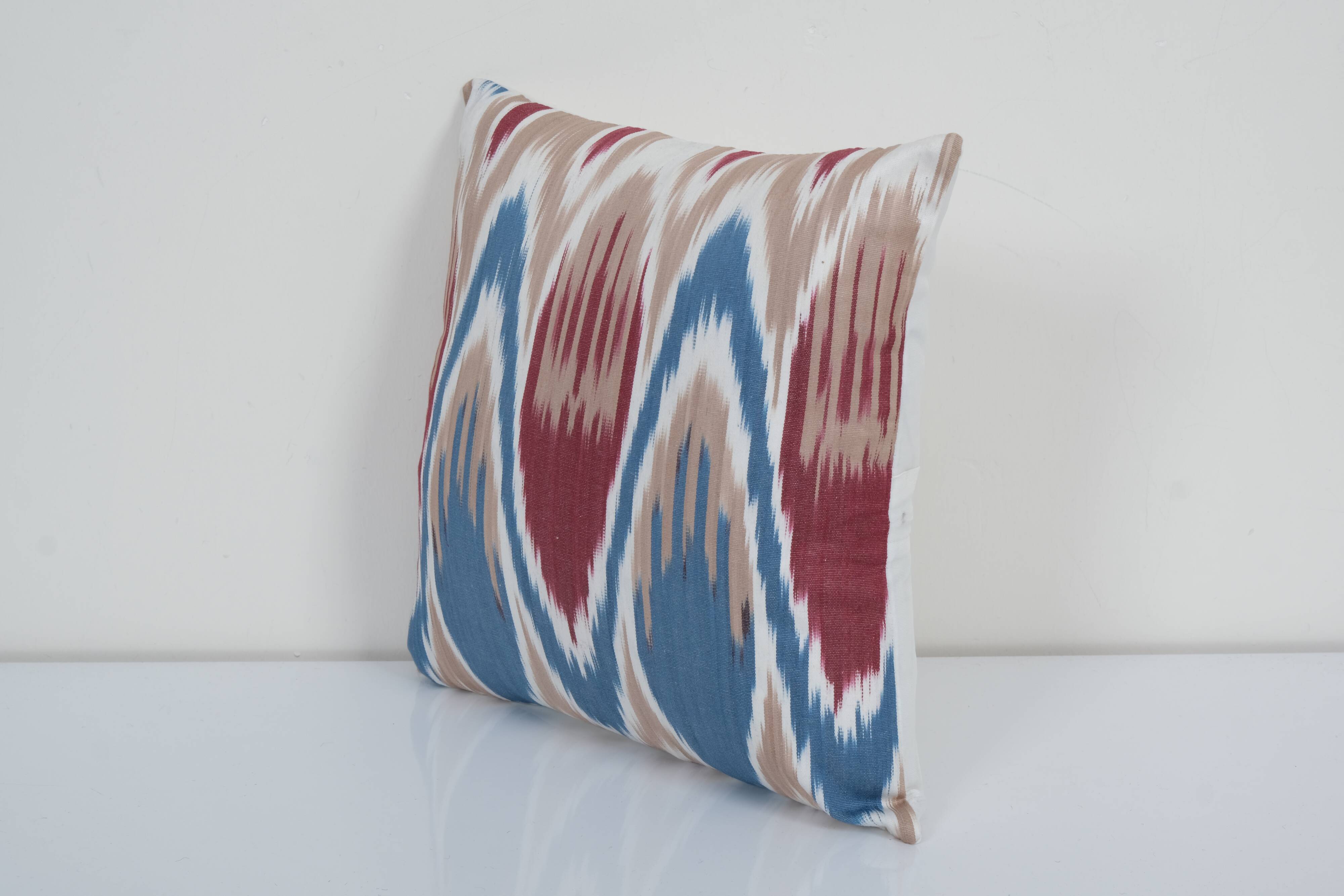 Uzbek ikat fabric designer ikat pillow
