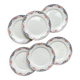 6 small vintage floral plates Digoin Sarreguemines – 1950s